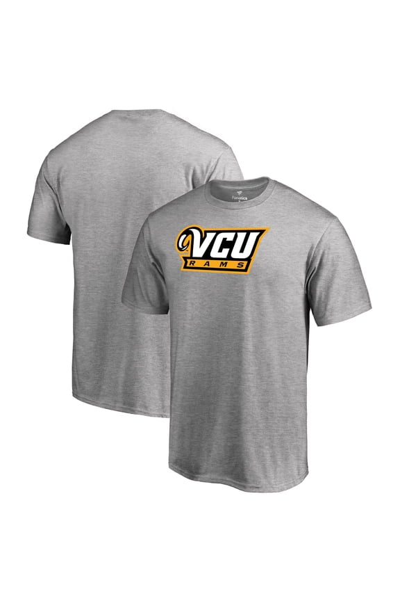 Men's Ash VCU Rams Primary Team Logo T-Shirt