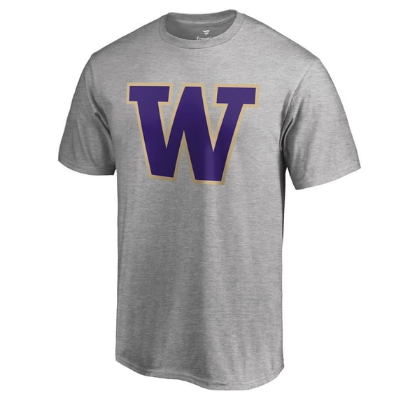 Men's Ash Washington Huskies Primary Team Logo T-Shirt