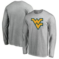 Men's Ash West Virginia Mountaineers Primary Logo Long Sleeve T-Shirt