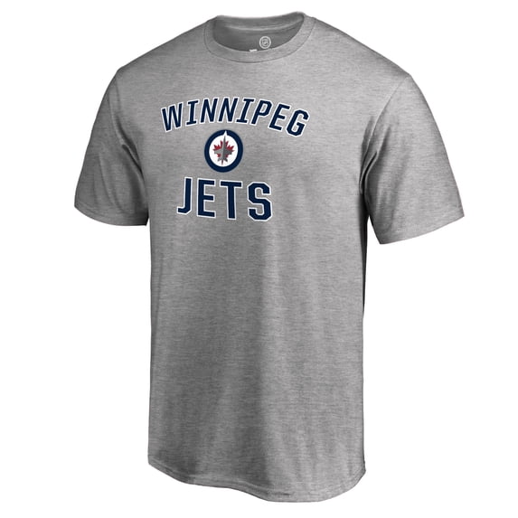 Men's Ash Winnipeg Jets Victory Arch T-Shirt
