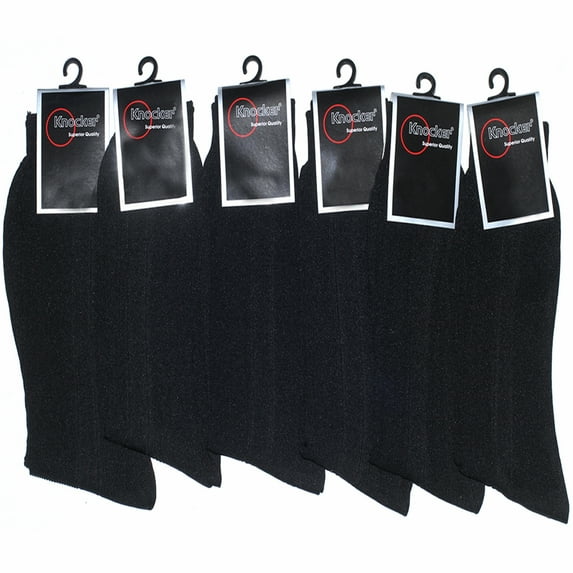 Men's Assorted 6 Pack Designed Fashion Liner Dress Socks, Multicolor (Black)