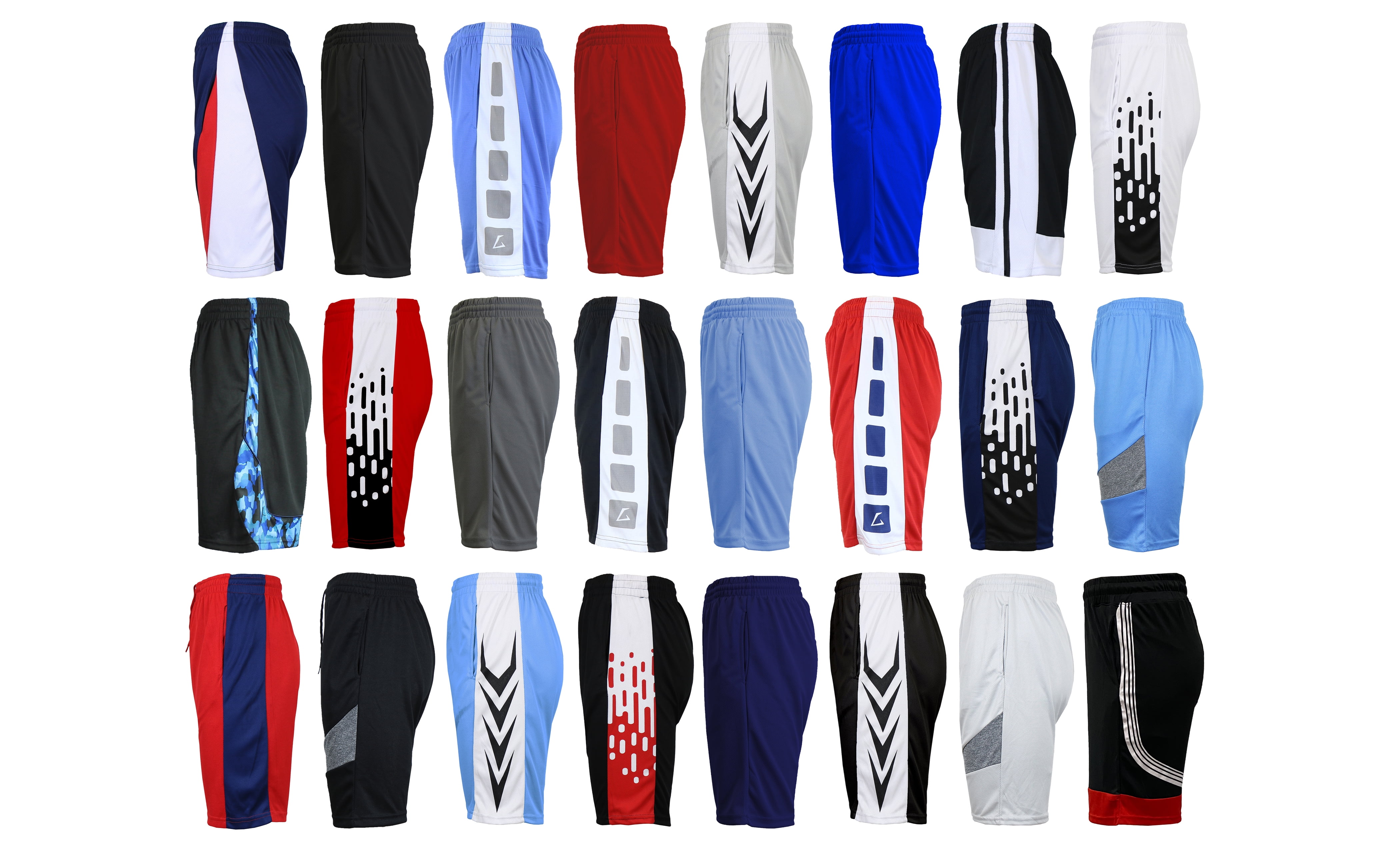 Men's Assorted Active Moisture-Wicking Shorts (5-Pack, S-2XL)