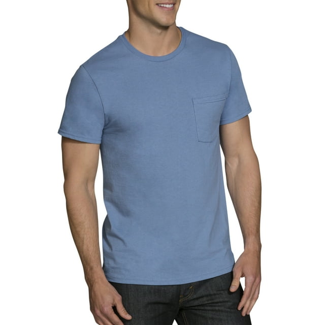 Men's Assorted Color Pocket T Shirt, 4 Pack - Walmart.com