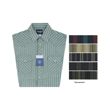 Men's Assorted Stripe Or Plaid Long Sleeve Classic Western Shirt Tall - 75951Pp