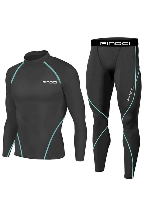 Men's Atheletic Sports Fitness Sets Compression Workout Set for Men Running Basketball Gym Training Quick-Drying Breathable Suits Blue