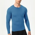 thumbnail image 1 of Men's Athleisure Sweatshirts Men's Breathable Sport Train Solid Color Long Sleeve Round Neck Shirt Fall Winter Fashion Undershirt Casual Indoor Wear, 1 of 4