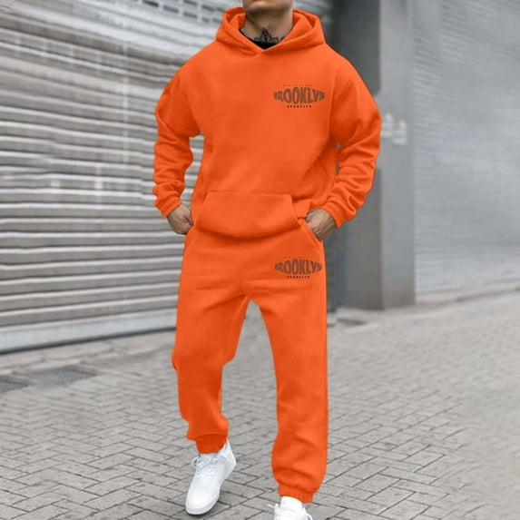 Men's Athletic 2 Pieces Tracksuit Hoodies And Sweatpants Sets 2025 2026 Casual Jogging Gym Sweat Suits Athletic Jogging Fall Winter Tracksuit