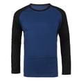 thumbnail image 1 of Men's Athletic Baseball Raglan Long Sleeve T Shirt Slim Fit Lightweight Workout Gym Casual Tee Top Mens T-Shirts Solid Color Sleeve Casual Crew Neck Basic Tees, 1 of 3
