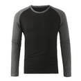 thumbnail image 1 of Men's Athletic Baseball Raglan Long Sleeve T Shirt Slim Fit Lightweight Workout Gym Casual Tee Top Mens T-Shirts Solid Color Sleeve Casual Crew Neck Basic Tees, 1 of 2