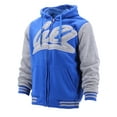 thumbnail image 1 of Men's Athletic California Sherpa Fleece Lined Cali Zip Up Hoodie Jacket (Royal Blue Light Gray, XL), 1 of 3