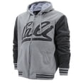 thumbnail image 1 of Men's Athletic California Sherpa Fleece Lined Cali Zip Up Hoodie Jacket (SL-1600 Light Gray/Charcoal, XL), 1 of 4