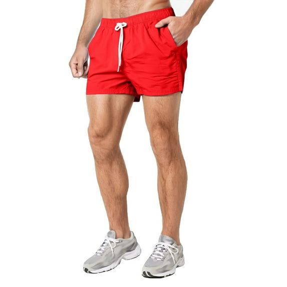 Men's Athletic Casual Shorts Lightweight Polyester Workout Running Gym Training Comfortable Breathable