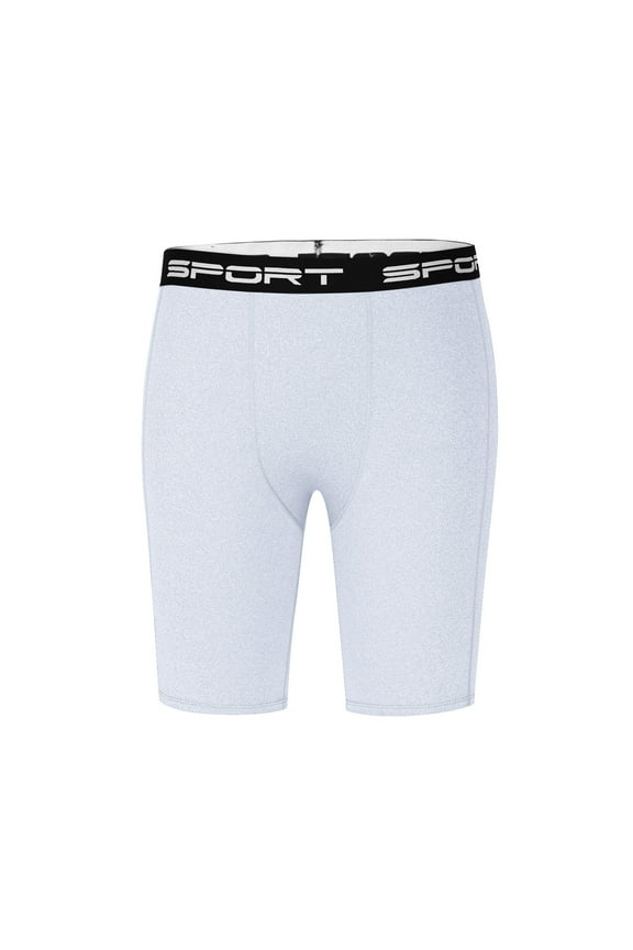 Men's Athletic Compression Shorts Tight Solid Color Five Point Sport Under Shorts Tight Sports Shorts