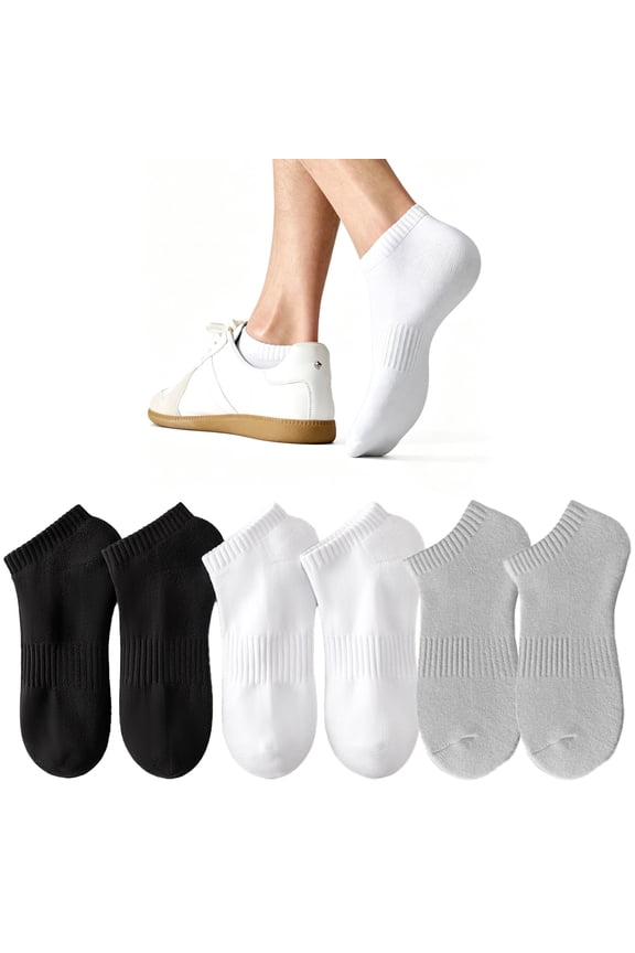 Men's Ankle Socks Athletic Low Cut , 6 Pairs No Show Socks for Men, , Size 10-13