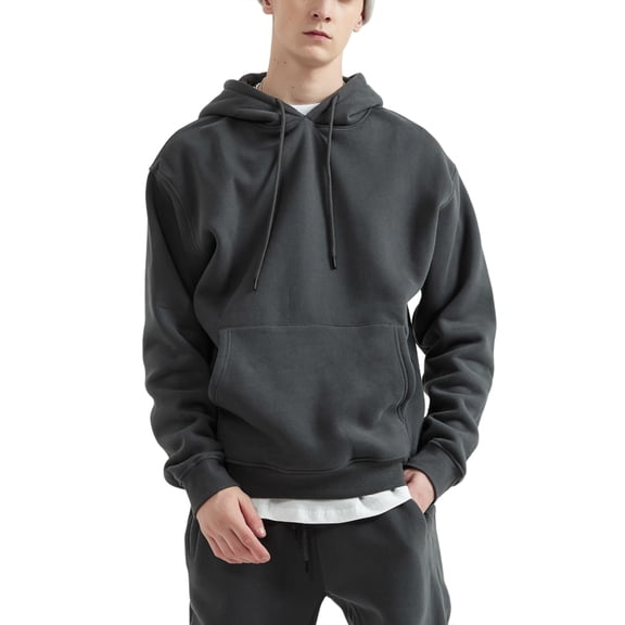 Men's Athletic Fleece Hoodie Long Sleeve Warm Pullover with Kangaroo Pocket