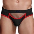 thumbnail image 1 of Men's Athletic Jock Strap Supportive Underwear Male Pouch Briefs Breathable Waistband, S, Black, 1 of 2