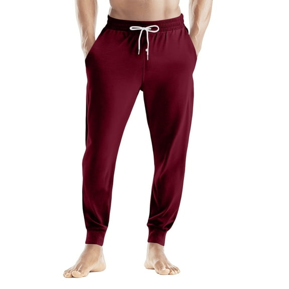 Men’s Athletic Jogger Sweatpants with Pockets, Adjustable Drawstring, Lightweight Breathable Workout Lounge Pants for Gym, Running, Casual Wear