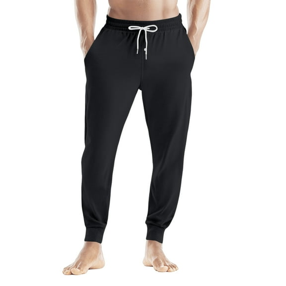 Men’s Athletic Jogger Sweatpants with Pockets, Adjustable Drawstring, Lightweight Breathable Workout Lounge Pants for Gym, Running, Casual Wear