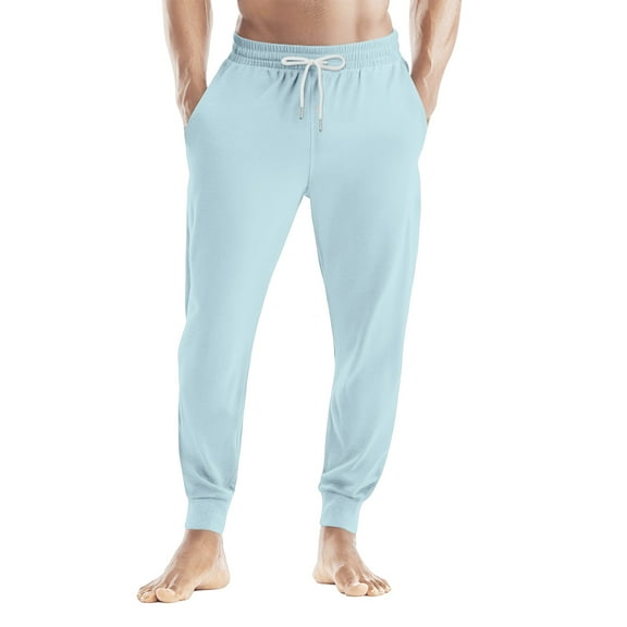 Men’s Athletic Jogger Sweatpants with Pockets, Adjustable Drawstring, Lightweight Breathable Workout Lounge Pants for Gym, Running, Casual Wear