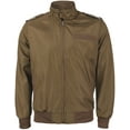 thumbnail image 1 of Men's Athletic Lightweight Water Resistant Slim Fit Racer Jacket (Camel, S), 1 of 4