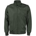 thumbnail image 1 of Men's Athletic Lightweight Water Resistant Slim Fit Racer Jacket (Olive, 2XL), 1 of 4