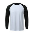 thumbnail image 1 of Men's Athletic Long Sleeve Color Block Sports T-Shirt Breathable Workout Top for Active Mens Basic Tee Shirts Summer Classic T-Shirts, 1 of 4