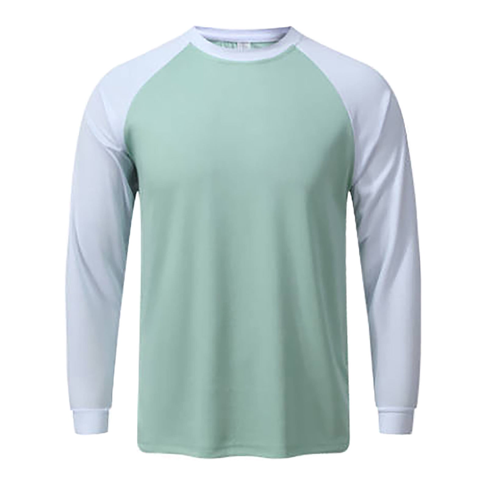 Men's Athletic Long Sleeve Color Block Sports T Shirt Breathable ...