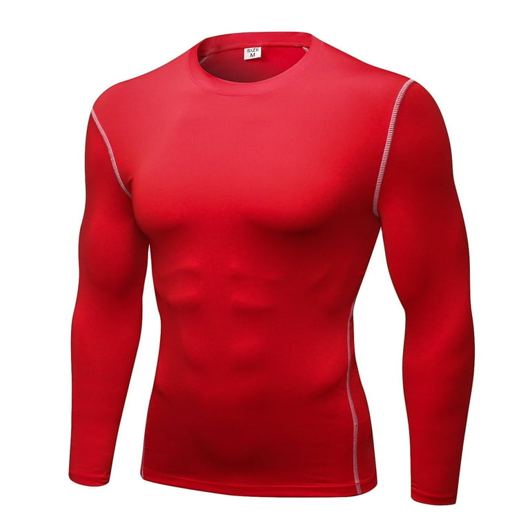 Men s Athletic Long Sleeve Compression Shirts Active Sports