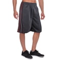 thumbnail image 1 of Men's Athletic Mesh Workout Fitness Training Basketball Sports Gym Shorts (Grey/Burgundy-164252B, XL), 1 of 2