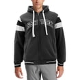 thumbnail image 1 of Men's Athletic New York Varsity Sherpa Fleece Lined NYC Zip Up Hoodie Jacket (Black, XL), 1 of 3
