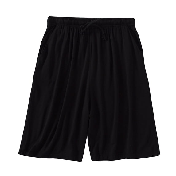 Men's Athletic Pajama Shorts Soft Comfy Breathable Elastic Waist Sleep Shorts Lightweight Loose Drawstring Lounge Shorts with Pockets