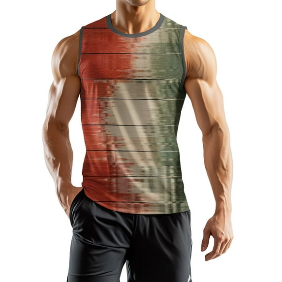 Men's Athletic PerFormance Sleeveless Tank Top Breathable Quick-Dry Gym Vest