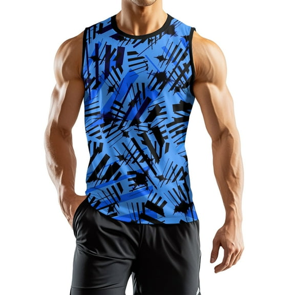 Men's Athletic PerFormance Sleeveless Tank Top Breathable Quick-Dry Gym Vest