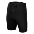 thumbnail image 1 of Men's Athletic Performance Gym Shorts with Pockets, Black, M, 1 of 7