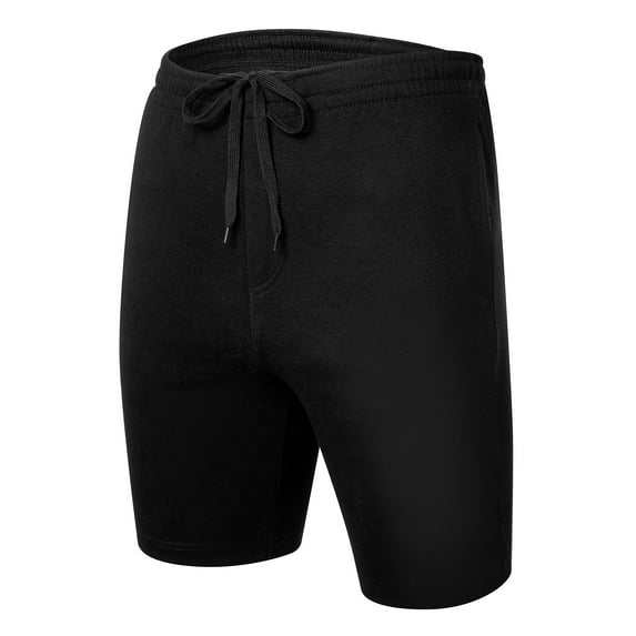 Men's Athletic Performance Gym Shorts with Pockets, Black, M