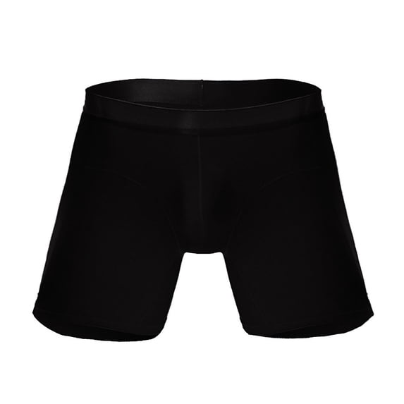 Men's Athletic Performance Long Leg Briefs Running Underwear Sports Fashion Wear, XL, Black