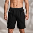 thumbnail image 1 of Men's Athletic Quick Dry Shorts, Lightweight Running Workout Casual Gym Outdoor Activities Shorts with Zipper Pockets, Black, 1 of 6