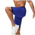 thumbnail image 1 of Men's Athletic Running Compression Shorts 9" Inseam Performance Workout Short Pants with Multi Pocket Waistband Above Knee Length for Marathon Training Fitness, 1 of 7