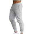 thumbnail image 1 of Men's Athletic Running Pants Lightweight Elastic Waist Casual Solid Color Long Pant Sport Long Pants, 1 of 8
