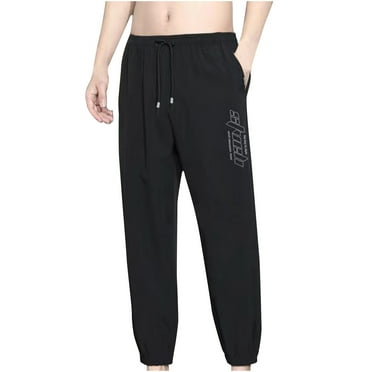 Men's Athletic Running Pants Lightweight Workout Gym Joggers Dry Fit Track Active Sweatpants with Zipper Pockets