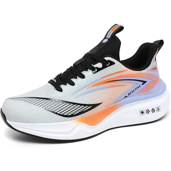 Men's Athletic Running Shoes Lightweight Mesh Shock Absorbing Jogging Walking Shoes Workout Trail Comfort Sneakers