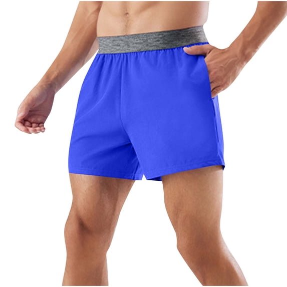 Men's Athletic Running Shorts 5" Inseam Performance Quick Dry Short Pants Above Knee for Workout Training Basketball Yoga, Activewear with Pockets