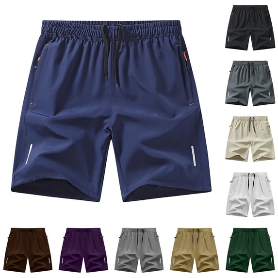 Men’s Athletic Running Shorts Quick Dry Lightweight Gym Workout Shorts Elastic Waist Drawstring Breathable Sports Shorts Casual Fitness Activewear