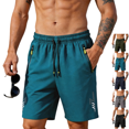 thumbnail image 1 of Men's Athletic Running Shorts Stylish Casual Drawstring Shorts Outdoor Quick Dry Lightweight Tennis Shorts with Zipper Pockets Royal Blue 2XL, 1 of 4