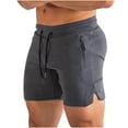 thumbnail image 1 of Men's Athletic Running Shorts with Zipper Pockets Drawstring Quick Dry Fitness Workout Gym Training Shorts for Men, 1 of 7