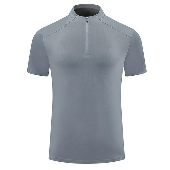 Men's Athletic Shirts Short Sleeve Solid Color Stretch Raglan Sleeve Big and Tall Sport Shirt