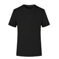 thumbnail image 1 of Men's Athletic Shirts with Pocket Short Sleeve Solid Color Stretch Big and Tall Sportswear Top, 1 of 6