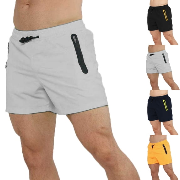 Hatoys Men's Athletic Shorts 5" Inseam with Zipper Pockets Quick Dry Running Training Short Pants, Mid-Thigh Performance Workout Shorts for Basketball & Hiking