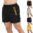 thumbnail image 1 of Men's Athletic Shorts 5" Inseam with Zipper Pockets Quick Dry Running Training Short Pants, Mid-Thigh Performance Workout Shorts for Basketball & Hiking, 1 of 7