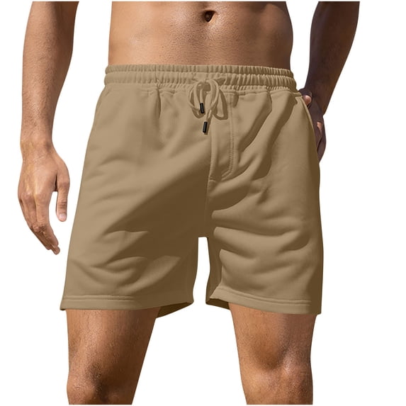 Men's Athletic Shorts 7" Inseam Performance Workout Short Pants, Summer Quick Dry Fitness Training Bottoms with Pockets, Elastic Waist Drawstring for Running